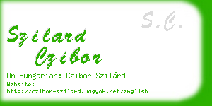 szilard czibor business card