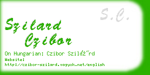 szilard czibor business card